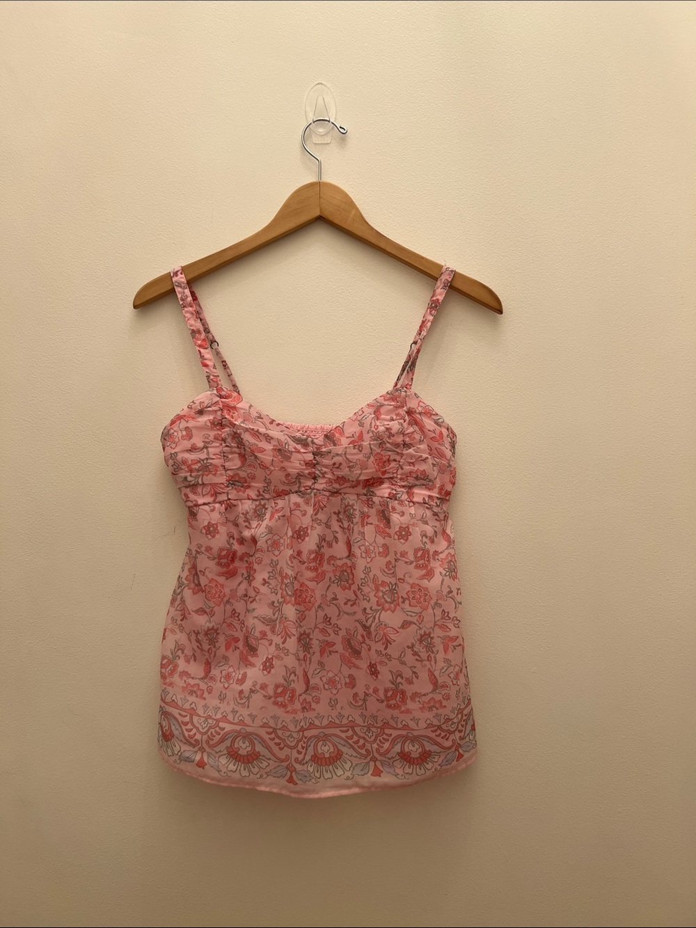 Hollister Pink Floral Spaghetti-Strap Camisole
